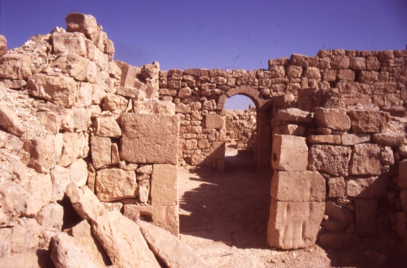 Shivta, a well preserved ancient tower, included in the large-scale settlement of the Negev Desert.