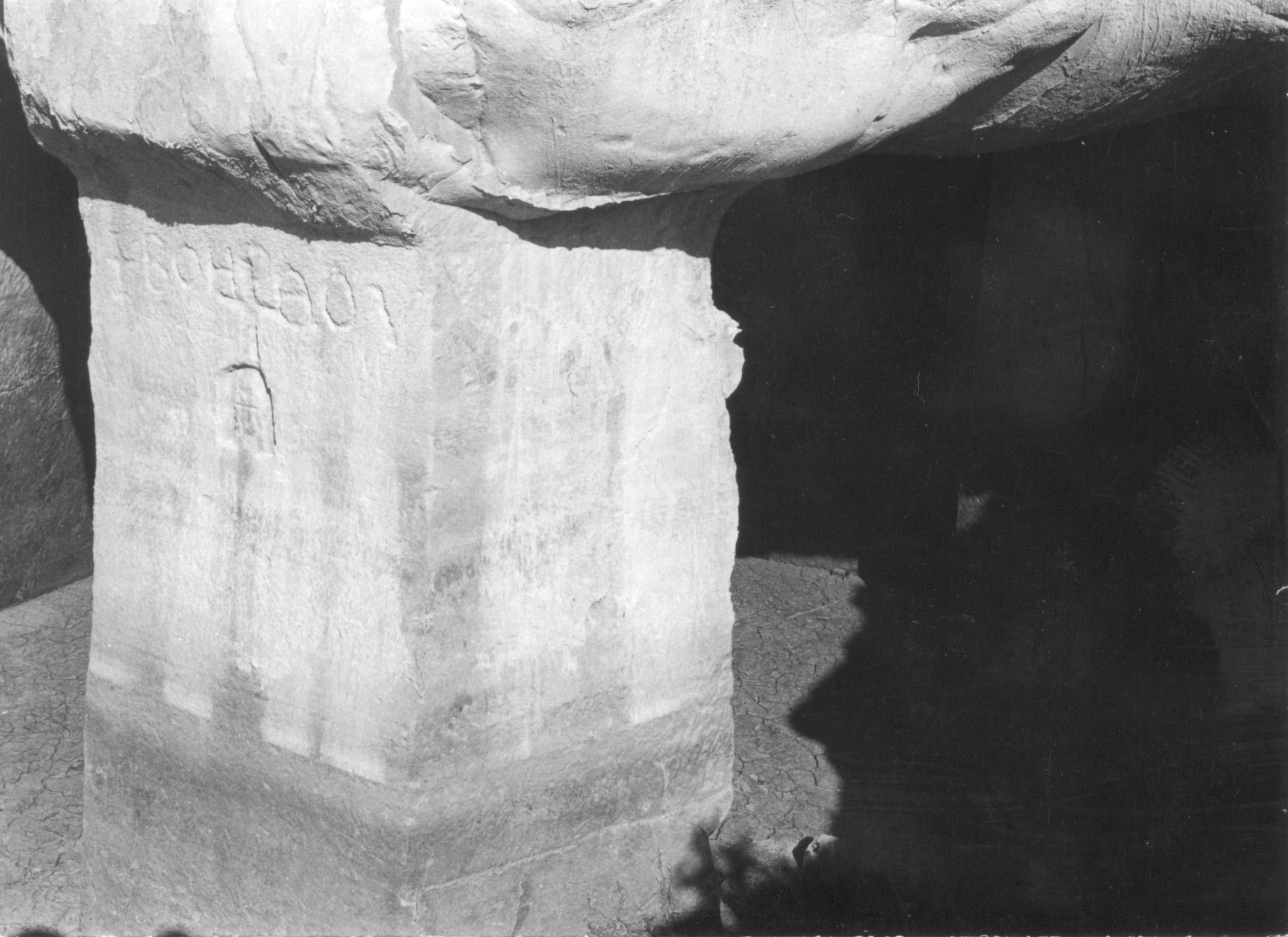 An enormous number of agricultural installations have been found in association with the agricultural systems, including this rock cistern, where a detailed inscription can be seen up close.