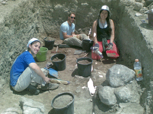 On the dig at Area P Safi crew works out looking for the wall